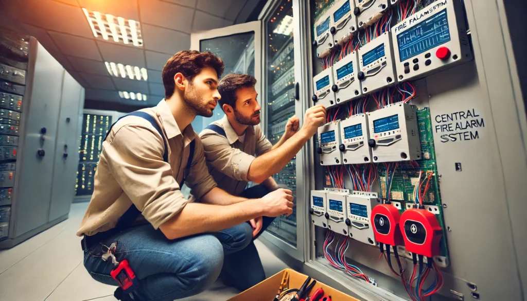 quy trình lắp đặt hệ thống báo cháy là việc lập trình và cấu hình các thiết bị