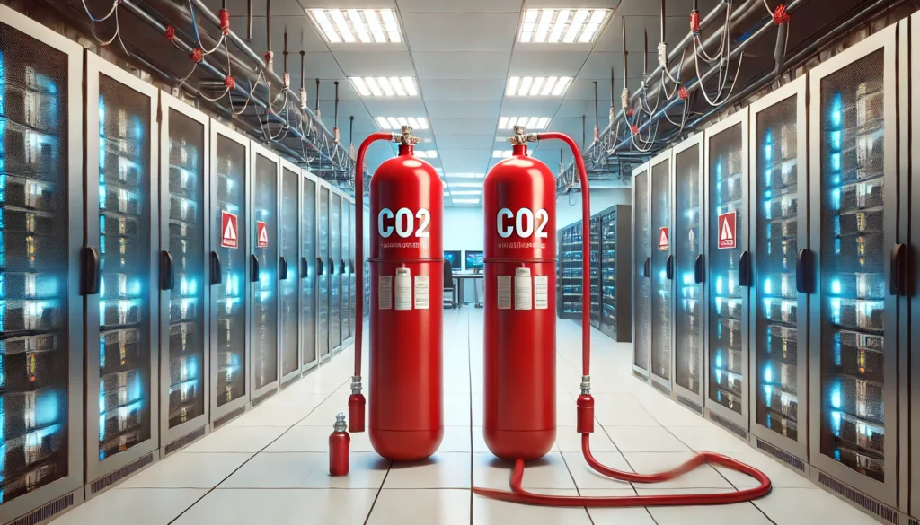 Khí CO2 thường được sử dụng trong các không gian kín như phòng máy chủ