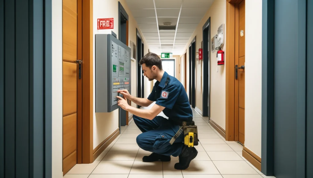 Kết nối các thiết bị báo cháy với bảng điều khiển